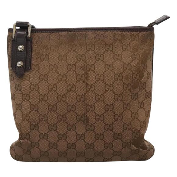 GUCCI GG Canvas Shoulder Bag Brown - Picture 2 of 12